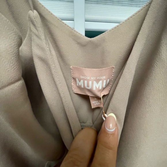 NWT SHOW ME YOUR MUMU Faith Maxi Dress L Dune - Picture 6 of 7